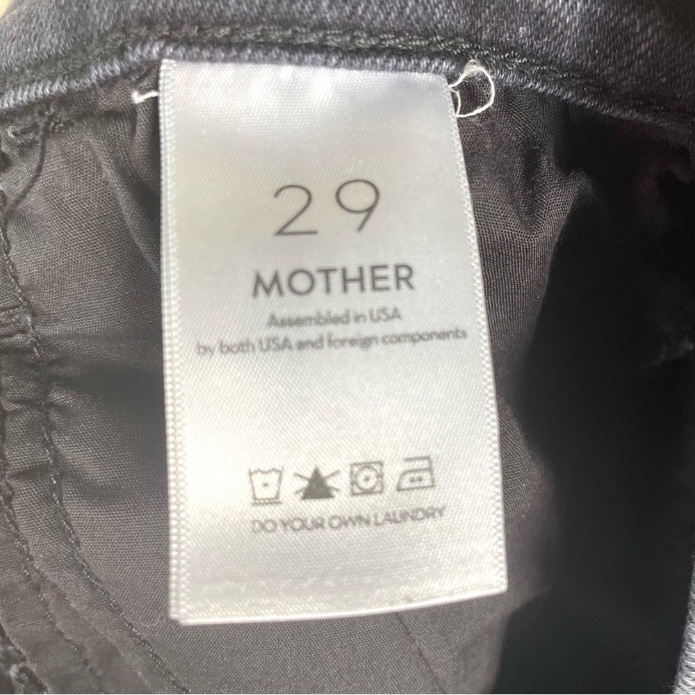 MOTHER Hustler Ankle Fray 29 Black Wash Encounters at Night - Picture 6 of 8